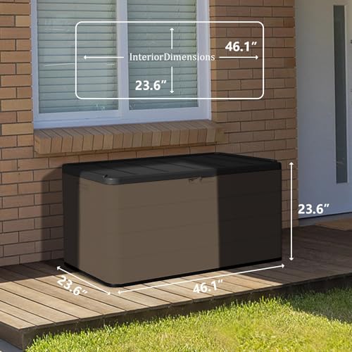 110 Gallon Outdoor Deck Box with Wheels
