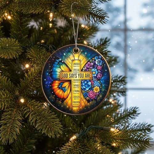 Nativity Cross Christmas Ornament 2026