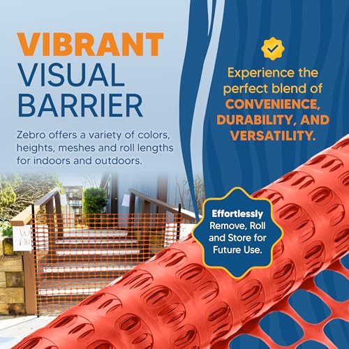 4' x 100' Orange Plastic Garden Fence Roll (200 sq ft sq ft)