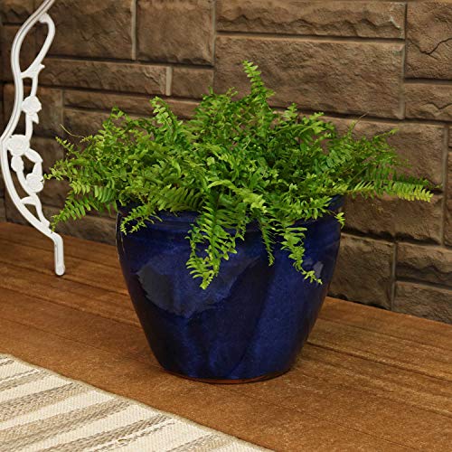 Sunnydaze Chalet 14.5" Ceramic Plant Pot