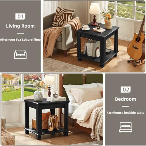 Farmhouse End Tables for Living Room