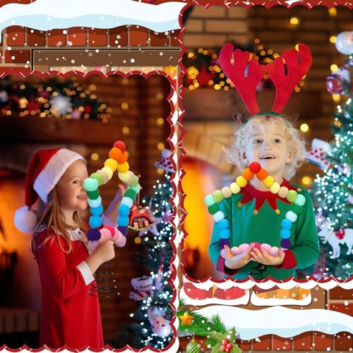 Rainbow Felt Ball Star Christmas Tree Topper 8.3 x 7.1 Inch