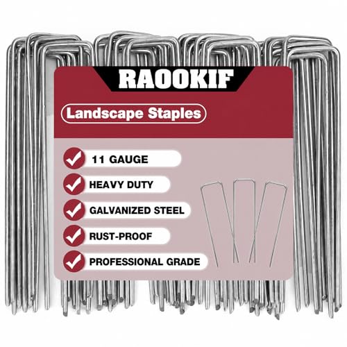 12 Inch Galvanized Garden Landscape Staples (50 Count)