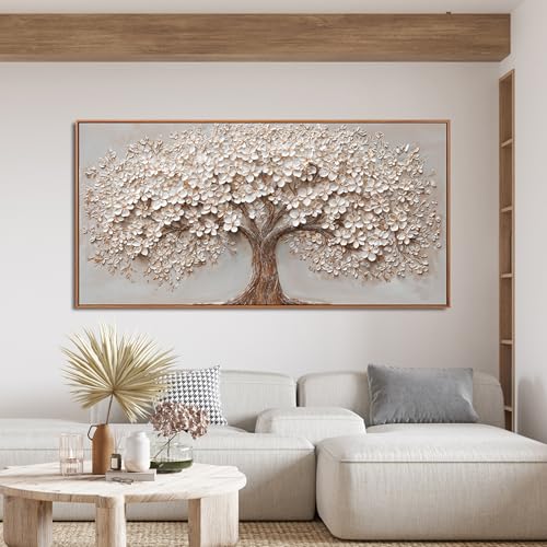Canvas Wall Art Decor Prints Oversized Wall Art Pictures for Living Room Modern Large Tree of Life Wall Art Prints Framed Artwork for Walls Bedroom Office Decor 29" X 58"Printed Decorative Painting