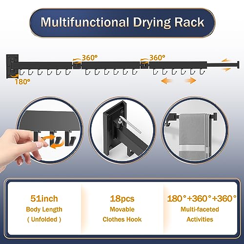 Clothes Drying Rack Wall Mounted