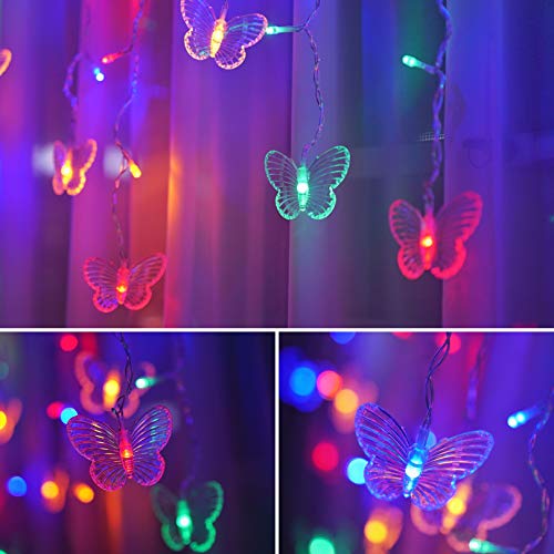 Butterfly Curtain Fairy Lights USB Plug in