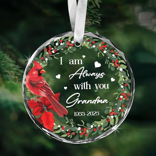Personalized Cardinal Glass Ornament