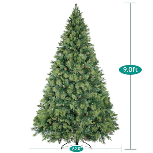 Vail 9ft Prelit Artificial Christmas Tree with Pine Cones