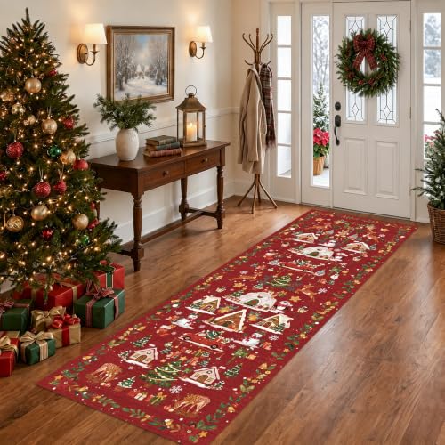 Red 2x6 Kitchen Runner Rug