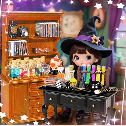 54 Pcs 1 12 Scale Mini Magic House Kit Halloween Miniatures (54 Count)