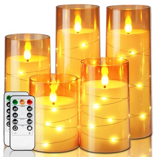 Flickering Flameless Candles (5 Count)