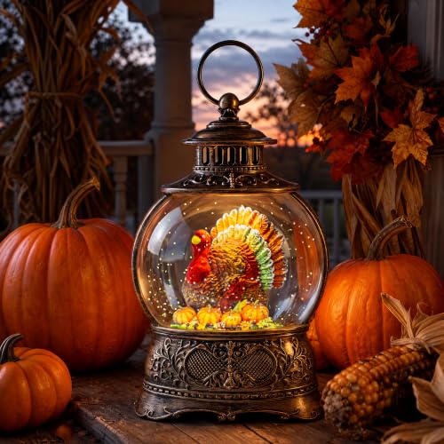 Fall Snow Globe Lantern