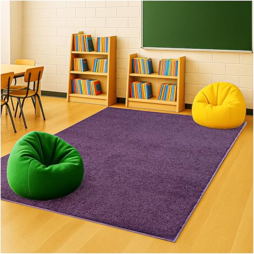 Soft & Colorful 6' Round Kids Classroom Area Rug