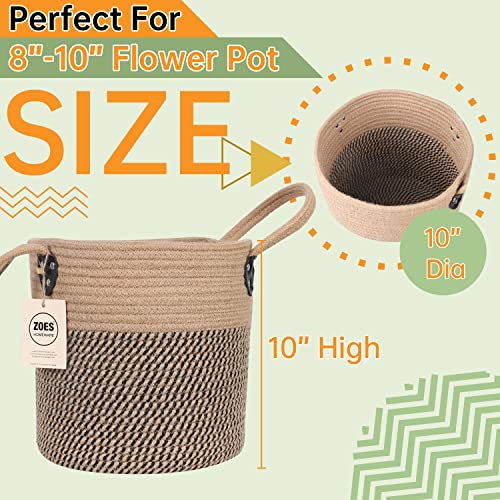 Plant Basket for Indoor Plants with Handles