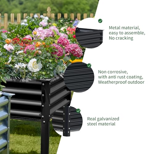 Galvanized Raised Garden Bed with Legs