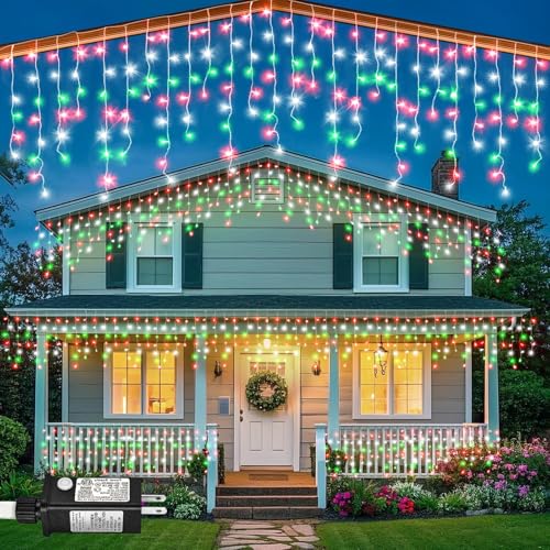 132ft Icicle Lights for Outside