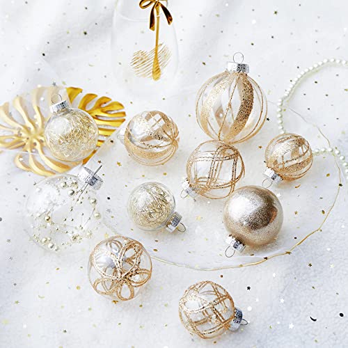 Clear Christmas Ball Ornaments (24 Count)