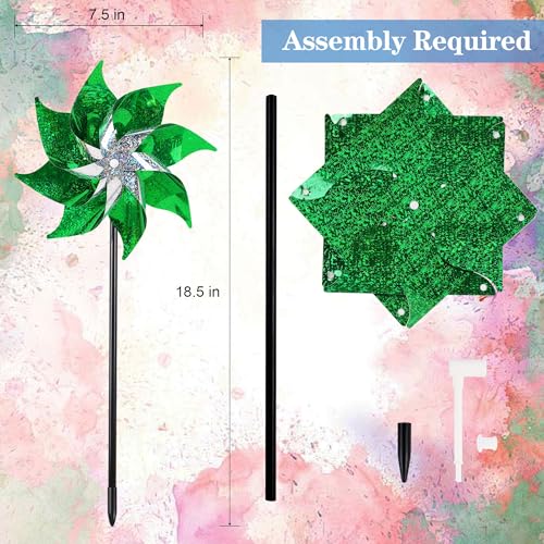 10 Pack Reflective Pinwheels Holiday Decor (10 Count)