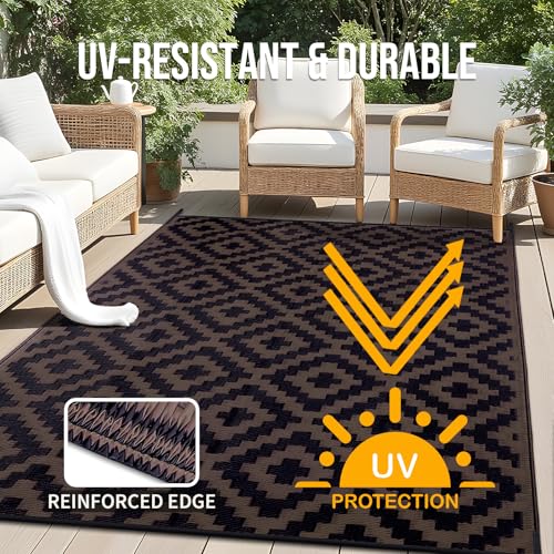 Outdoor Rug 8x10 ft Waterproof Reversible Mat (80 Sq Ft)