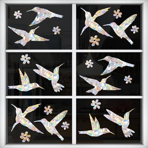48 Pcs Window Decals to Prevent Bird Strikes Anti
