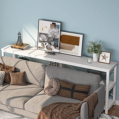 Sofa Table 3 Tiers TV Stand 70.8 Inches Console Table Extra Long with Storage Shelves for Living Room