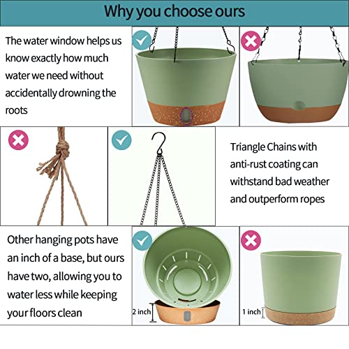 2 Pack Hanging Planters