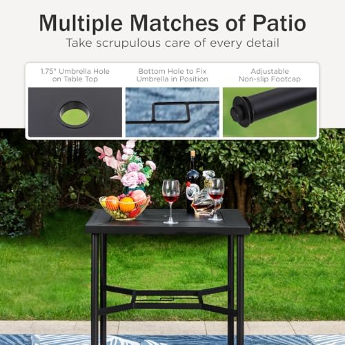 Outdoor Bar Height Table and Chairs Set for 4