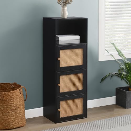 Xtra Storage Boho Weave 3 Door Cabinet 16.5"
