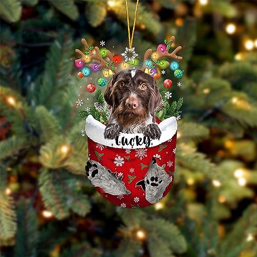 German Wirehaired Pointer Dog Christmas Ornament