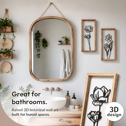 3D Black and White Wall Art (2 Count)