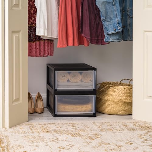 2 Pack 30 Qt. Stacking Drawer Organizer with Sliding Drawer (2 Count)