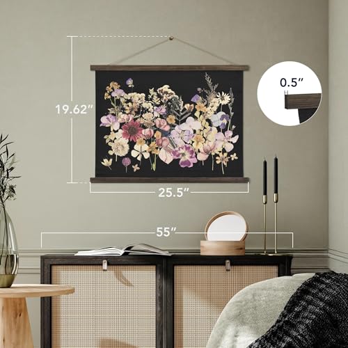Framed Dried Flowers Tapestry Wall Art