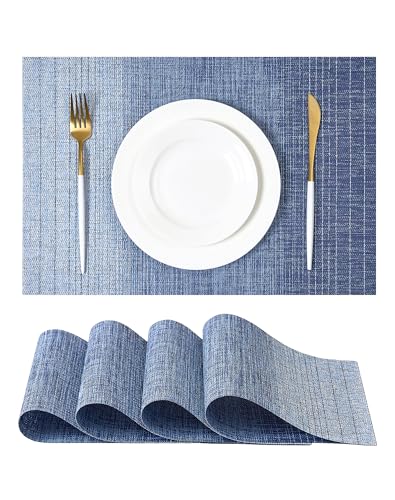 Gradient Blue Woven Placemats Set of 4 (3.2 Count)