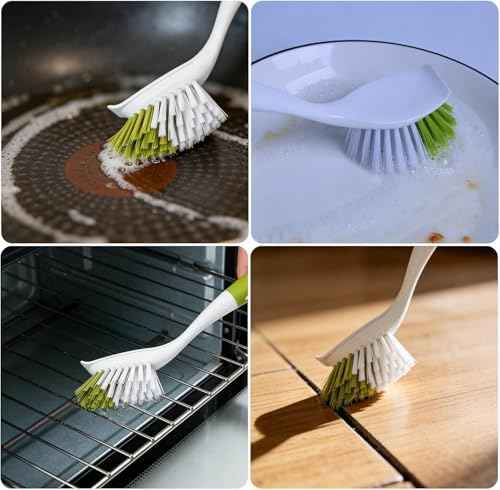 Dish Brush Scrub Brush with Handle (3 Count)