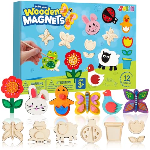 12 Wooden Magnet Painting Kit (12 Count)