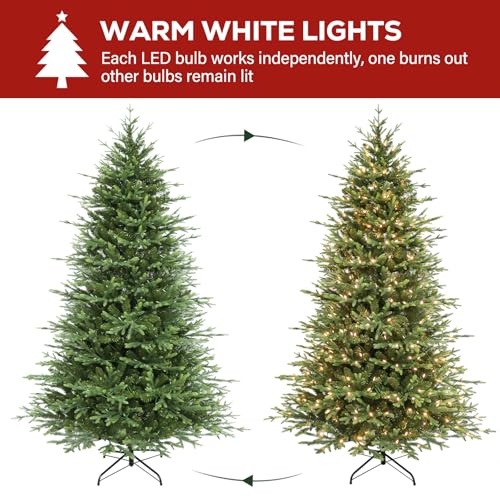 9 ft Prelit Christmas Tree with Realistic PE Foliage