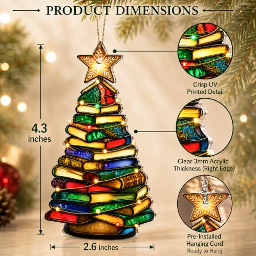 Book Christmas Ornament