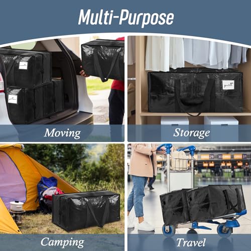 12 Pack Extra Heavy Duty Large Moving Bags with Strong Zipper (12 Count)