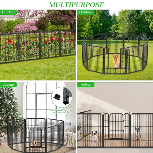 Decorative Black Metal Garden Fence (72.09 Sq Ft)