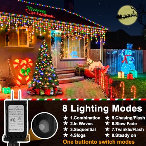 164FT Ice Lights Outdoor