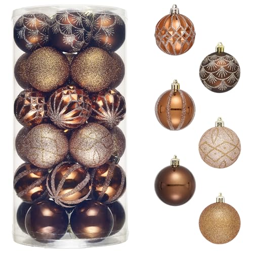 30ct Christmas Tree Decorations Ball Ornaments 2 Inches (30 Count)