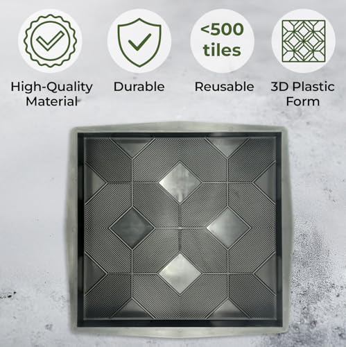 Plastic Molds Concrete Patio Paving Mold Slabs Chestnut