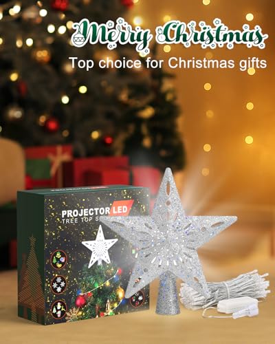 Christmas Tree Topper with 10M Colorful Light Cord