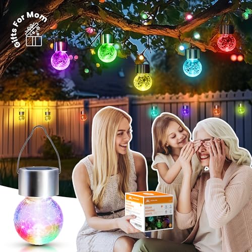 Solar Hanging Lights Outside Solar Christmas Decoration Light 12Pc (12 Count)