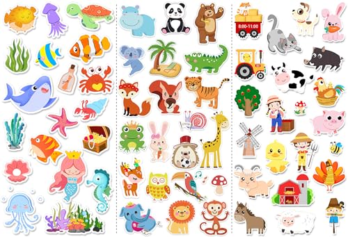 Window Clings Stickers for Kids Window Gel Clings Decals Thick Gel Clings Toddlers and Adults Classroom Home Nursery Airplane Birthday Party Supplies