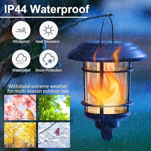 Solar Flame Wall Lanterns (2 Count)