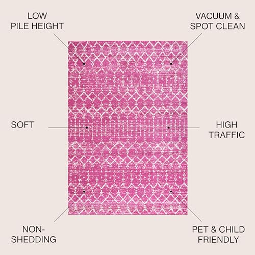 Boho Vintage Diamond Fuchsia