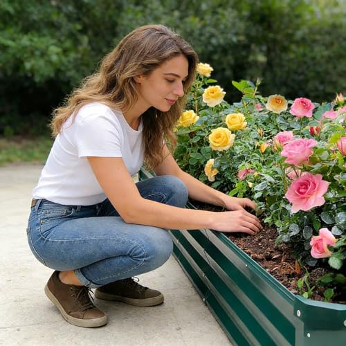 GARDMAX 8x4x1FT Galvanized Raised Garden Bed Kit