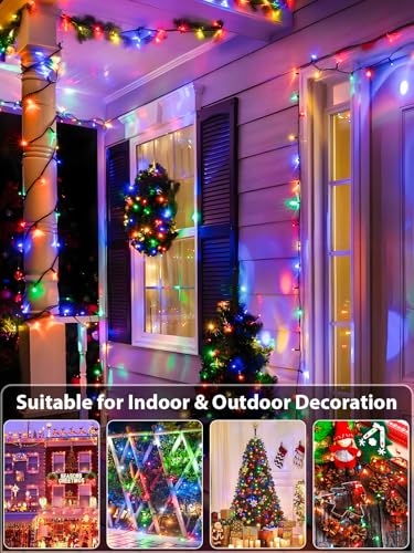 165 FT 500 LED Christmas Lights String Indoor Outdoor Waterproof Multicolor