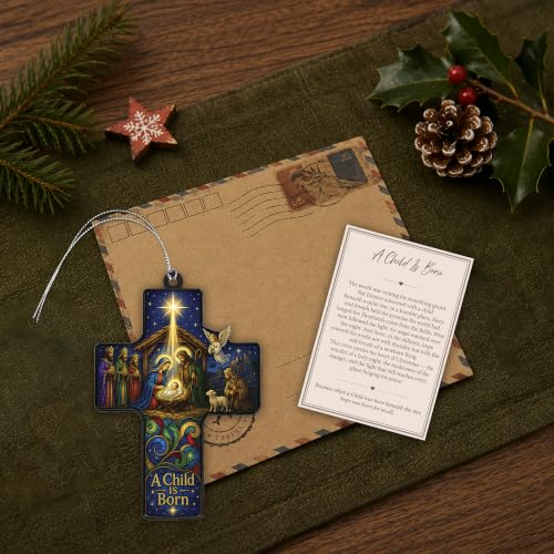 Nativity Cross Christmas Ornament 2026